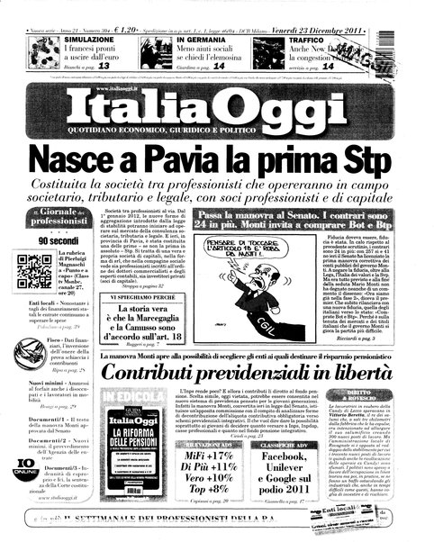 Italia oggi : quotidiano di economia finanza e politica